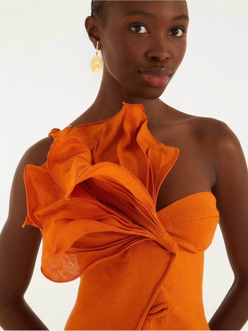 Farm Rio Orange Flower Mini Dress - Picture 2 of 4